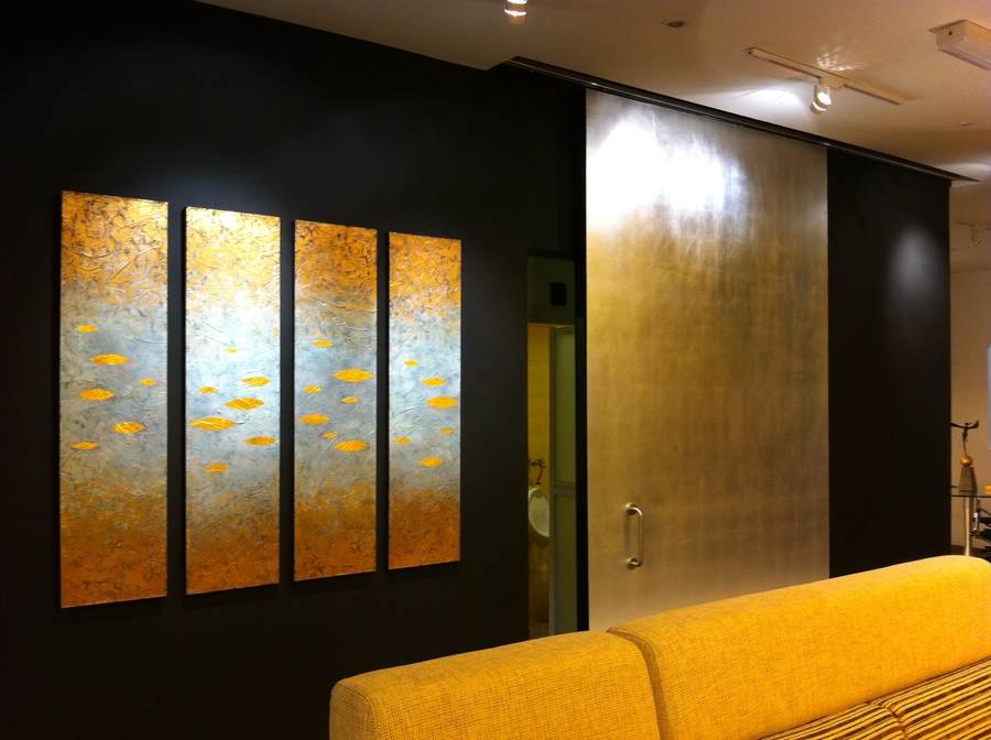 Gold & Silver Leaf Feature Art