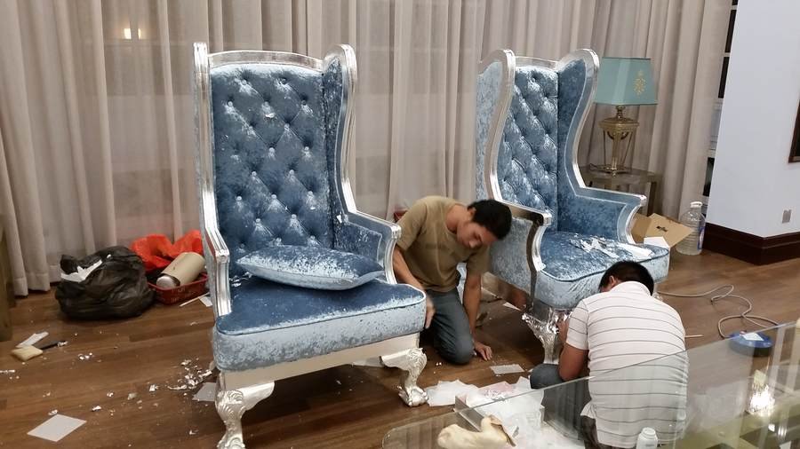 Silver-Gilded Armchairs